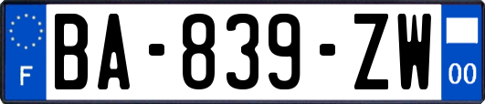 BA-839-ZW