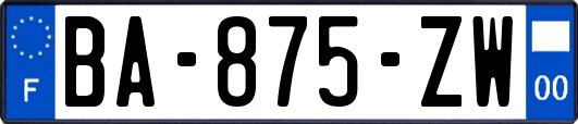 BA-875-ZW