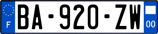 BA-920-ZW