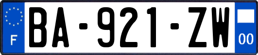 BA-921-ZW