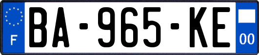 BA-965-KE