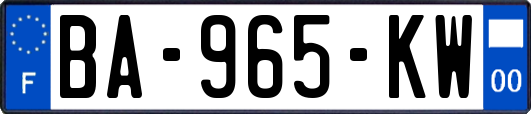 BA-965-KW
