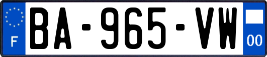 BA-965-VW