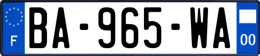 BA-965-WA