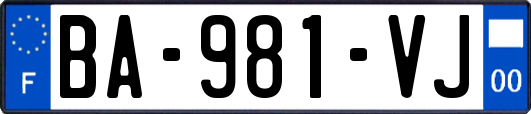 BA-981-VJ