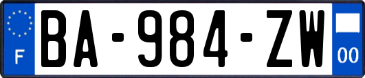 BA-984-ZW