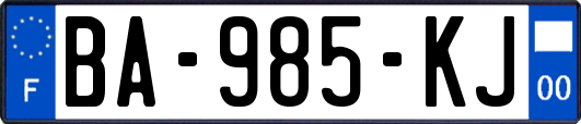 BA-985-KJ