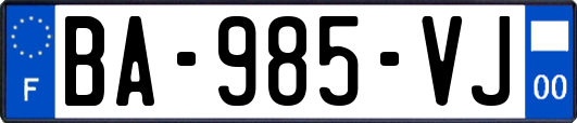 BA-985-VJ