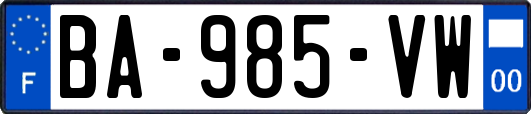 BA-985-VW