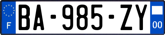 BA-985-ZY