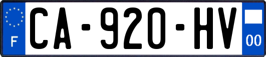 CA-920-HV