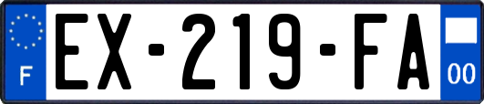 EX-219-FA