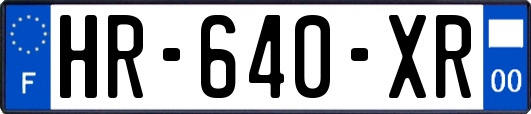 HR-640-XR